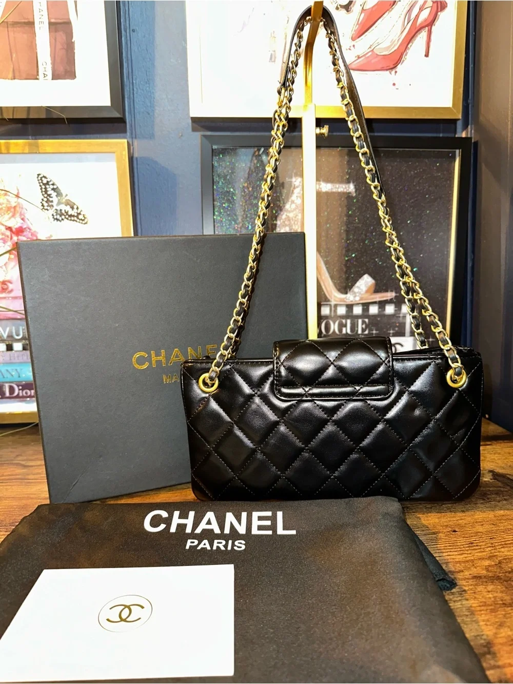 🖤 CC GWP Makeup bag Quilted Black Chain Shoulder Bag w/ Oversized CC  Hardware 🖤